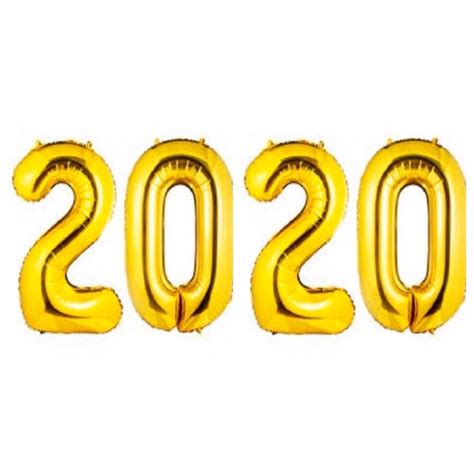 2020 gold balloons